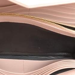 Saint Laurent Beige Leather Cassandre Wallet On Chain