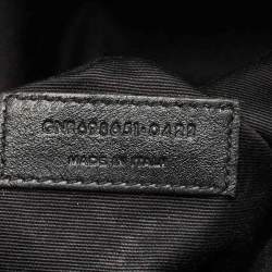 Pre Owned Saint Laurent Black Quilted Leather Maxi Icare Shopping Tote