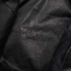 Pre Owned Saint Laurent Black Quilted Leather Maxi Icare Shopping Tote