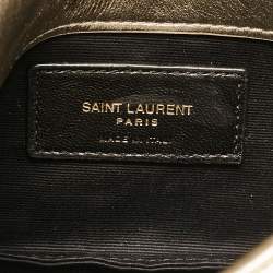 Saint Laurent Gold Quilted Leather Puffer Pouch