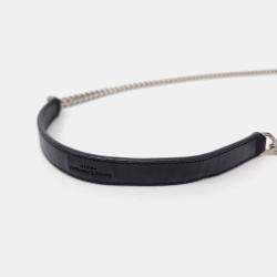 Pre Owned Saint Laurent Paris Black Canvas Saint Laurent Paris Monogram Lulu Bowling Bag