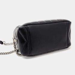 Pre Owned Saint Laurent Paris Black Canvas Saint Laurent Paris Monogram Lulu Bowling Bag