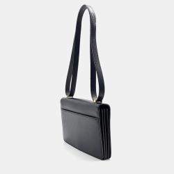 Saint Laurent Paris Black Leather Saint Laurent Paris Monogram Shoulder Bag