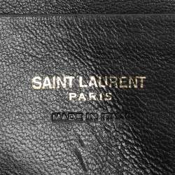 Saint Laurent White Matelassé Leather Mini Lou Shoulder Bag