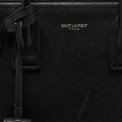 Pre Owned Saint Laurent Black Leather Baby Classic Sac De Jour Tote