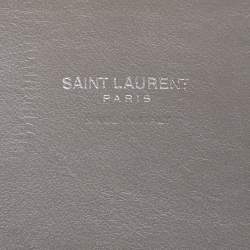Saint Laurent Grey Croc Embossed Leather Nano Classic Sac De Jour Tote