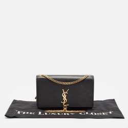 Saint Laurent Black Leather Medium Kate Tassel Shoulder Bag