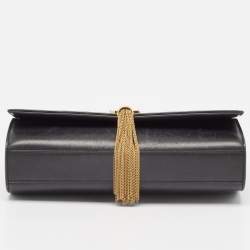 Saint Laurent Black Leather Medium Kate Tassel Shoulder Bag