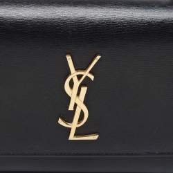 Saint Laurent Black Leather Small Sunset Top Handle Bag