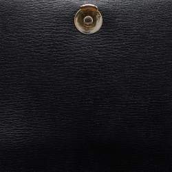 Saint Laurent Black Leather Small Sunset Top Handle Bag