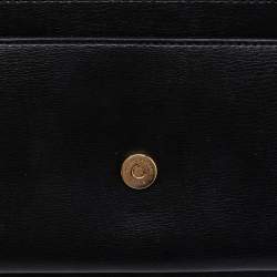 Saint Laurent Black Leather Small Sunset Top Handle Bag