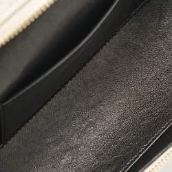 Saint Laurent White Quilted Leather Mini Gaby Vanity Bag