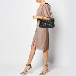 Pre Owned Saint Laurent Black Quilted Leather Small Puffer Chain Shoulder Bag