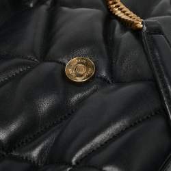 Pre Owned Saint Laurent Black Quilted Leather Small Puffer Chain Shoulder Bag