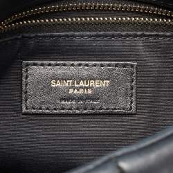 Pre Owned Saint Laurent Black Quilted Leather Small Puffer Chain Shoulder Bag