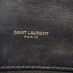 Pre Owned Saint Laurent Black Quilted Leather Small Puffer Chain Shoulder Bag