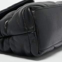 Pre Owned Saint Laurent Black Quilted Leather Small Puffer Chain Shoulder Bag