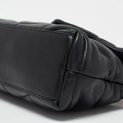 Pre Owned Saint Laurent Black Quilted Leather Small Puffer Chain Shoulder Bag