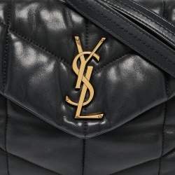 Pre Owned Saint Laurent Black Quilted Leather Small Puffer Chain Shoulder Bag