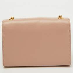 Saint Laurent Poudre Beige Grain Leather Small Kate Shoulder Bag
