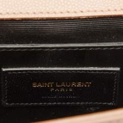 Saint Laurent Poudre Beige Grain Leather Small Kate Shoulder Bag