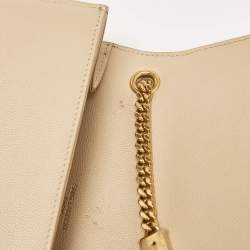 Saint Laurent Beige Leather New Small Kate Wallet On Chain