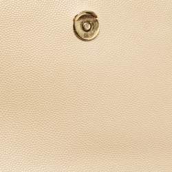 Saint Laurent Beige Leather New Small Kate Wallet On Chain