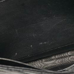 Saint Laurent Black Matelassé Leather Cassandre Envelope Chain Clutch