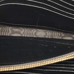 Saint Laurent Black Matelassé Leather Cassandre Envelope Chain Clutch