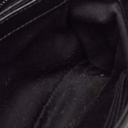 Saint Laurent Black Matelassé Leather Mini Loulou Shoulder Bag