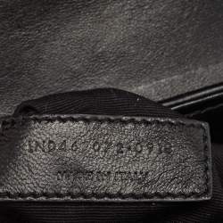 Saint Laurent Black Matelassé Leather Mini Loulou Shoulder Bag