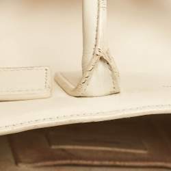 Saint Laurent Cream Leather Nano Classic Sac De Jour Tote