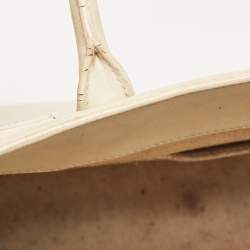 Saint Laurent Cream Leather Nano Classic Sac De Jour Tote