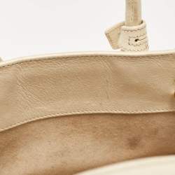 Saint Laurent Cream Leather Nano Classic Sac De Jour Tote