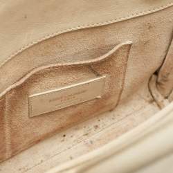Saint Laurent Cream Leather Nano Classic Sac De Jour Tote