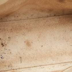 Saint Laurent Cream Leather Nano Classic Sac De Jour Tote