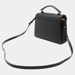 Saint Laurent Paris Black   Leather Cassandra Shoulder Bag