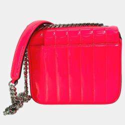 Saint Laurent Pink Leather Chain Crossbody Bag