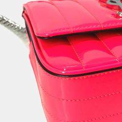 Saint Laurent Pink Leather Chain Crossbody Bag