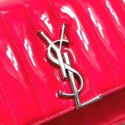 Saint Laurent Pink Leather Chain Crossbody Bag