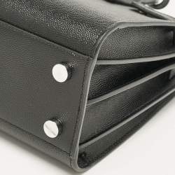 Pre Owned Saint Laurent Black Leather Nano Classic Sac De Jour Tote