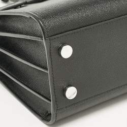 Pre Owned Saint Laurent Black Leather Nano Classic Sac De Jour Tote