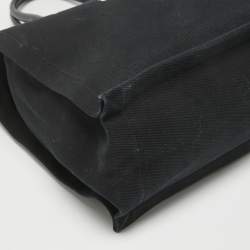 Saint Laurent Black Fabric Rive Gauche Vertical Tote