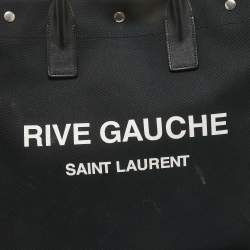Saint Laurent Black Fabric Rive Gauche Vertical Tote