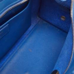 Saint Laurent Blue Leather Baby Monogram Cabas Bag