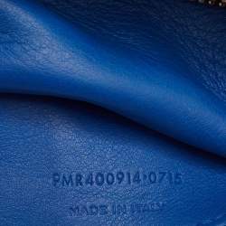 Saint Laurent Blue Leather Baby Monogram Cabas Bag