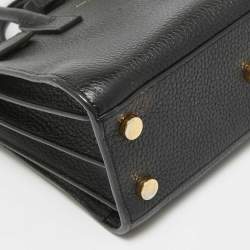 Pre Owned Saint Laurent Black Leather Nano Classic Sac De Jour Tote