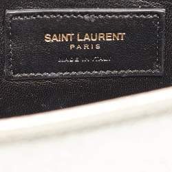 Saint Laurent  Light Gold Leather Small Monogram Kate Shoulder Bag