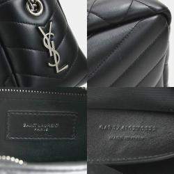 Saint Laurent Black Leather Lulu Shoulder Bag