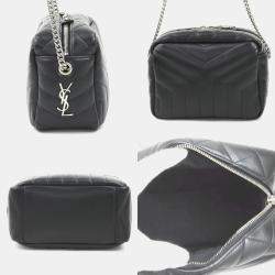 Saint Laurent Black Leather Lulu Shoulder Bag